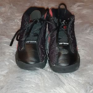 Kids Black and Red Jordans
